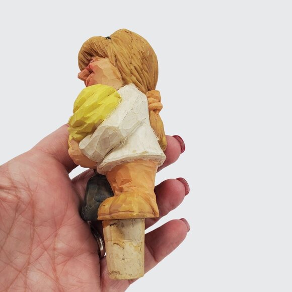 VINTAGE CARVED SPIT N WHITTLE BOTTLE STOPPER Occupation Collection Obstetrician - Picture 3 of 8